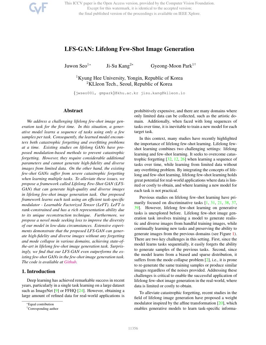 LFS-GAN paper thumbnail